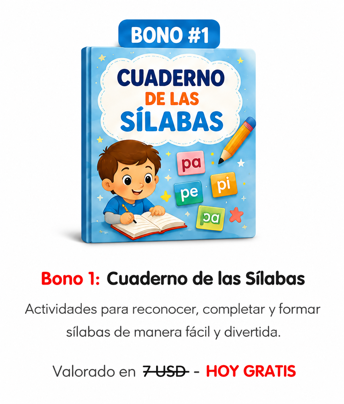 Bono 1: Cuaderno de las Sílabas