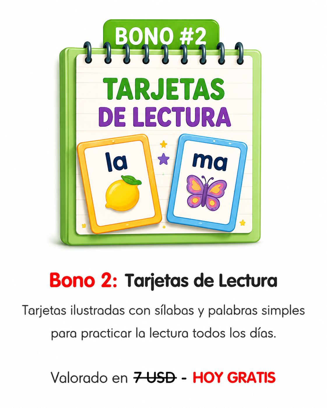 Bono 2: Tarjetas de Lectura