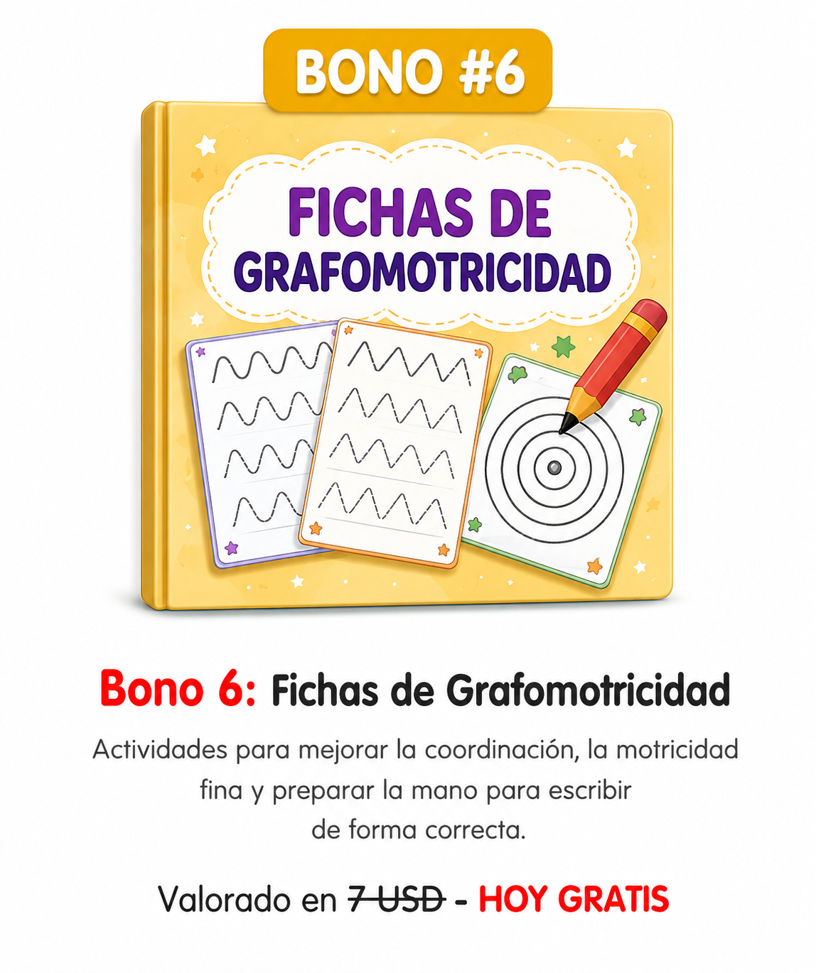 Bono 6: Fichas de Grafomotricidad