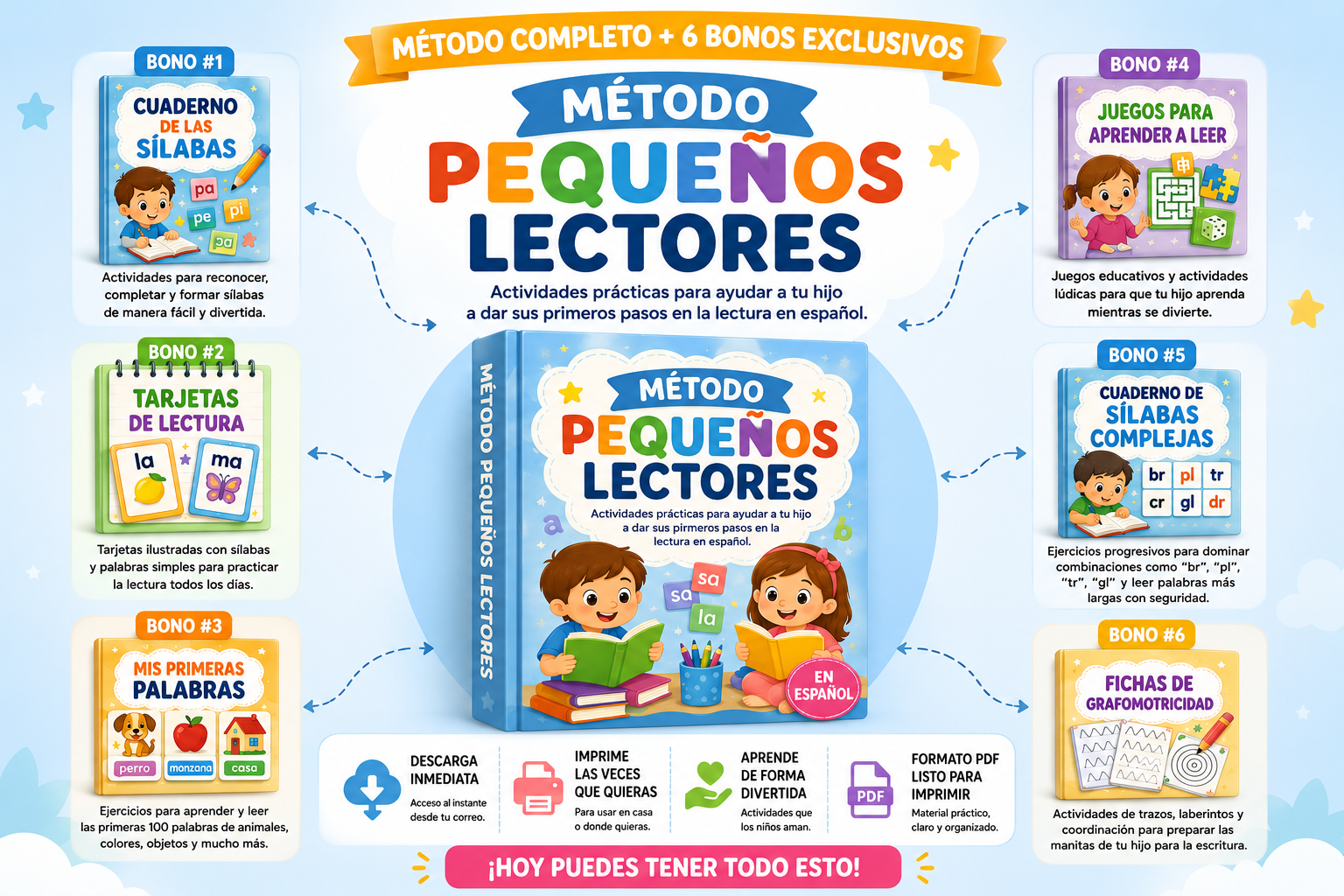 Método Pequeños Lectores + 6 bonos exclusivos